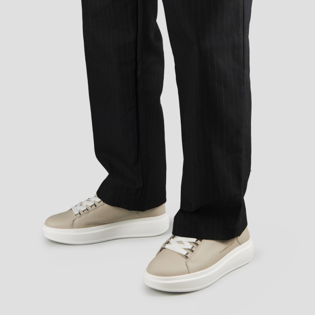 Sneakers Alexander Smith wembley man deconstructed in ivory tumbled leather and white details - 2