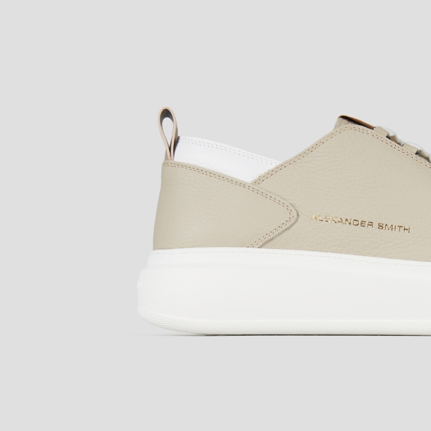 Sneakers Alexander Smith wembley man deconstructed in ivory tumbled leather and white details - 3