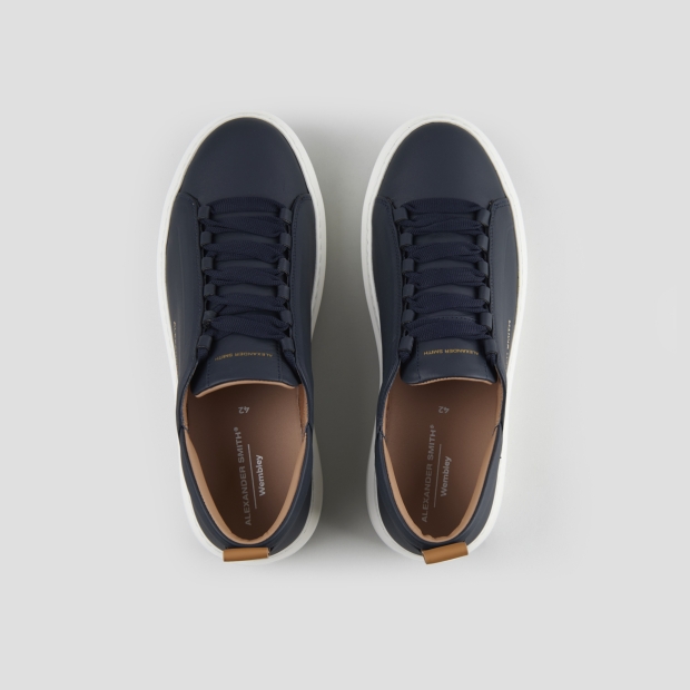 Sneakers Alexander Smith wembley man high frequency in blue nappa leather - 6