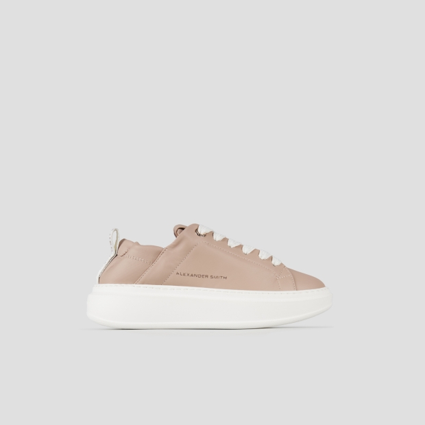 Sneakers Alexander Smith wembley woman in light rose nappa leather and ruched back - 1