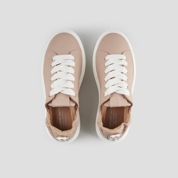 Sneakers Alexander Smith wembley woman in light rose nappa leather and ruched back - 5