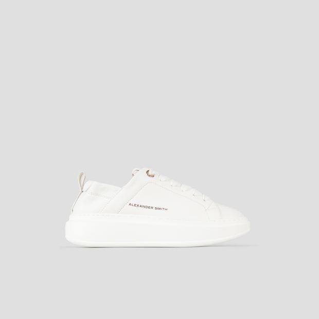 Sneakers Alexander Smith wembley woman in white nappa leather and ruched back - 1