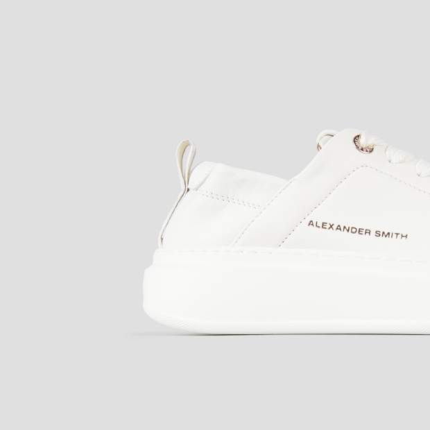 Sneakers Alexander Smith wembley woman in white nappa leather and ruched back - 3