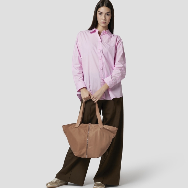 Sneakers Alexander Smith lauren large shoulder bag in camel nylon - 7