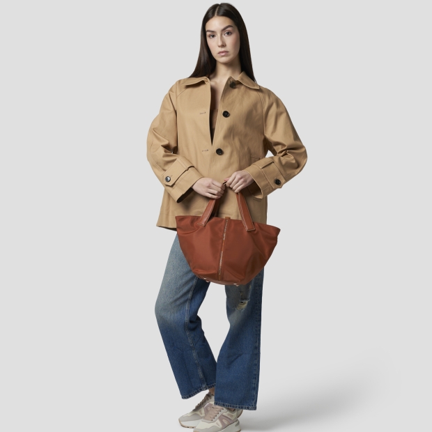 Sneakers Alexander Smith lauren medium handbag with shoulder strap in rust nylon - 7