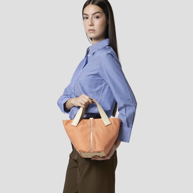 Sneakers Alexander Smith lauren small handbag with shoulder strap in peach nylon - 2