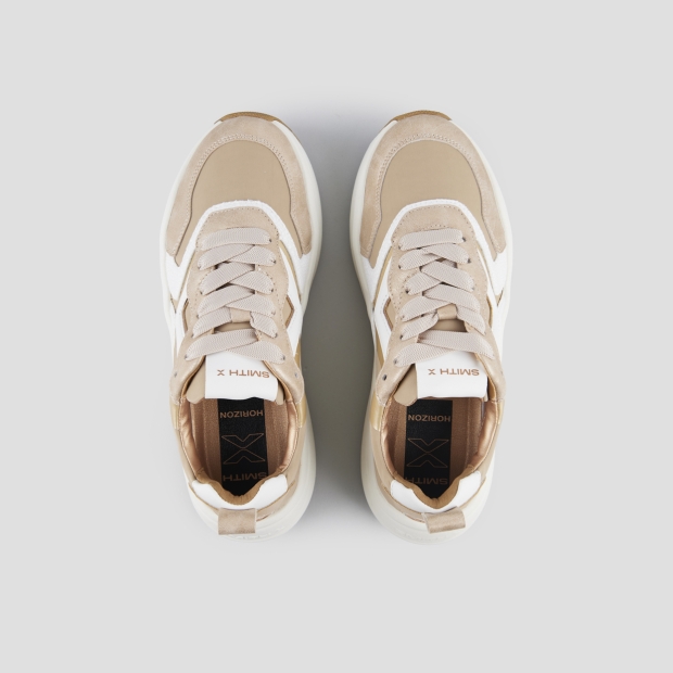 Sneakers Alexander Smith horizon woman in beige nylon and copper laminated - 6