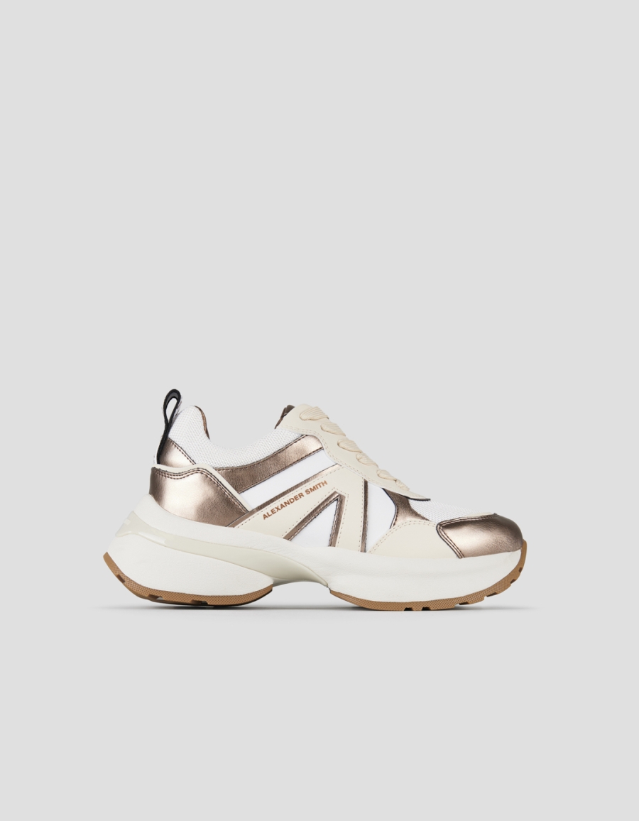 Sneakers Alexander Smith victoria woman in leather and mesh and details in copper laminated - 1