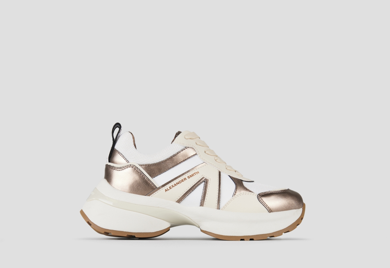 Sneakers Alexander Smith victoria woman in leather and mesh and details in copper laminated - 1