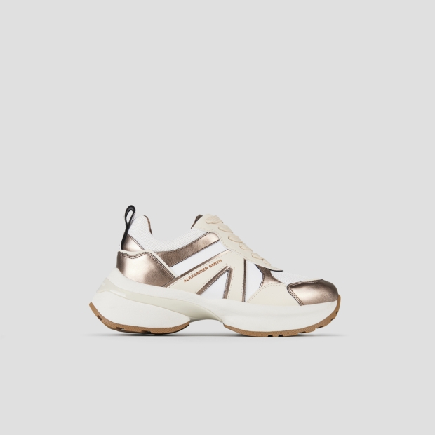 Sneakers Alexander Smith victoria woman in leather and mesh and details in copper laminated - 1