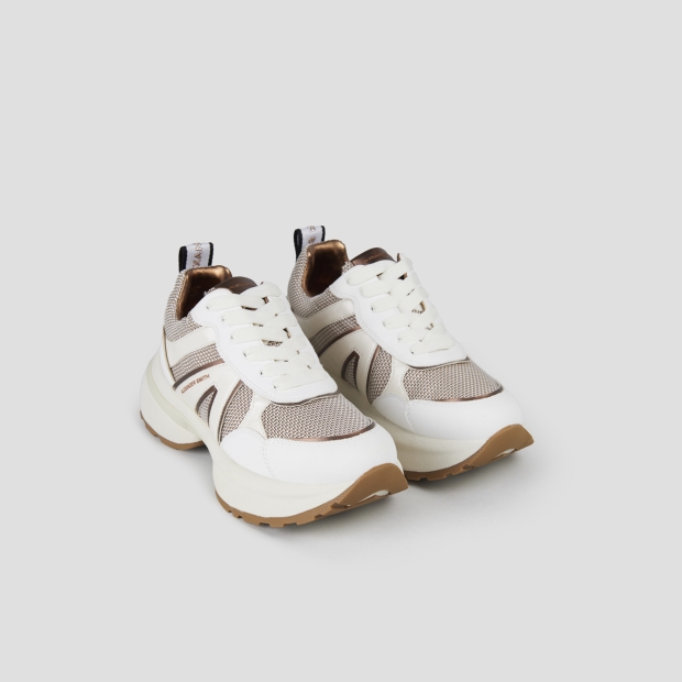 Sneakers Alexander Smith victoria woman in leather, bronze mesh and laminated details - 4