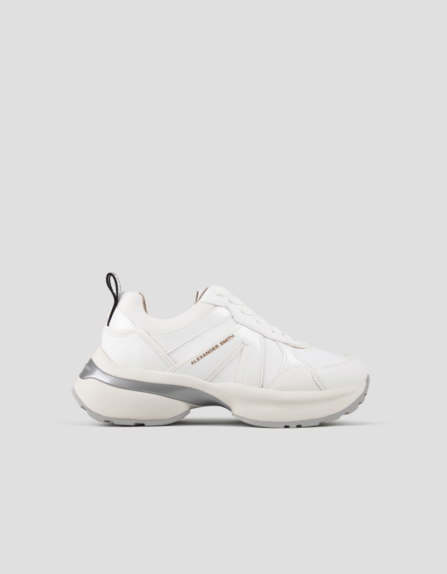 Sneakers Alexander Smith victoria woman in white leather with details in mesh and suede - 1