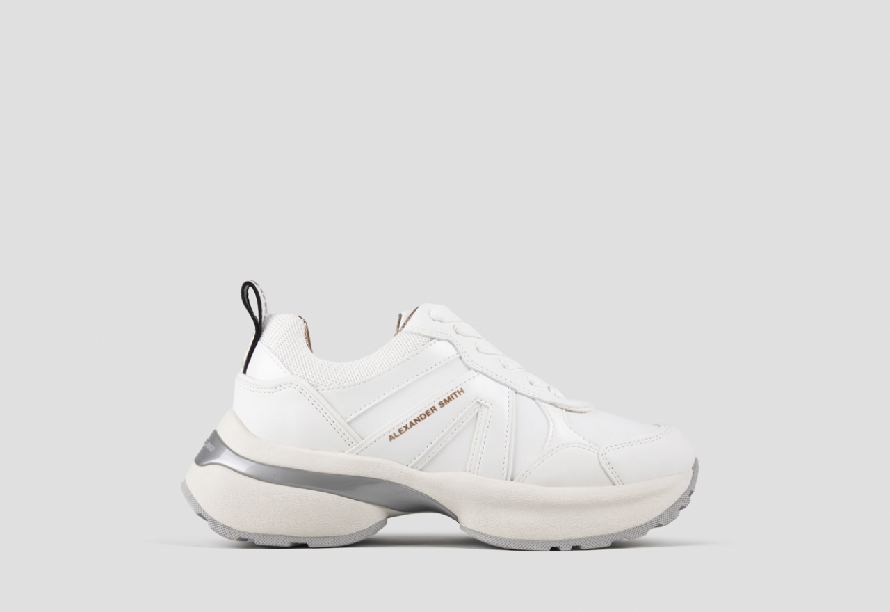 Sneakers Alexander Smith victoria woman in white leather with details in mesh and suede - 1