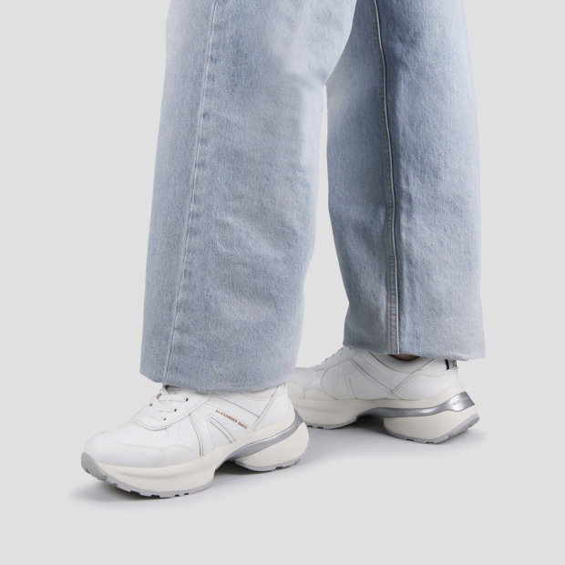 Sneakers Alexander Smith victoria woman in white leather with details in mesh and suede - 2