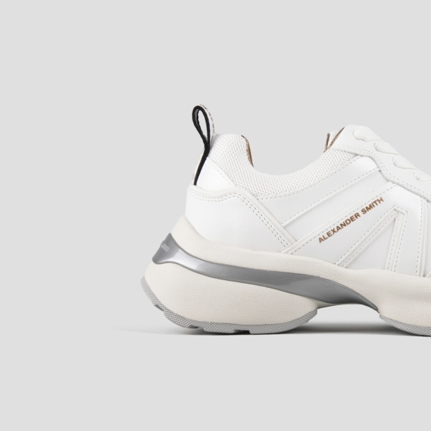 Sneakers Alexander Smith victoria woman in white leather with details in mesh and suede - 3