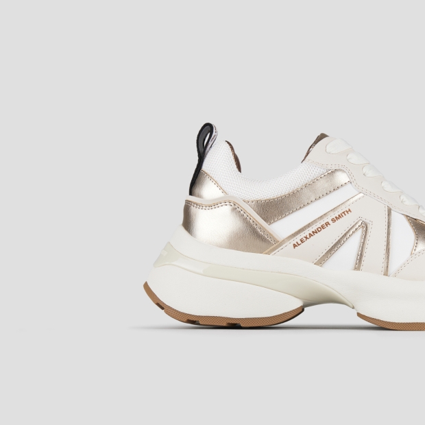 Sneakers Alexander Smith victoria woman in leather and mesh and details in gold laminated - 3