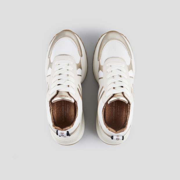 Sneakers Alexander Smith victoria woman in leather and mesh and details in gold laminated - 6