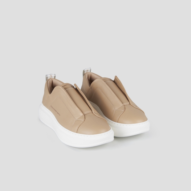 Sneakers Alexander Smith wembley slip-on woman in beige leather - 4