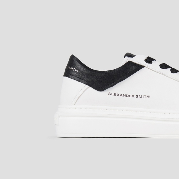 Sneakers Alexander Smith regent man in white goat leather and black details - 3