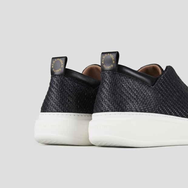 Sneakers Alexander Smith wembley slip-on man in black woven leather - 5