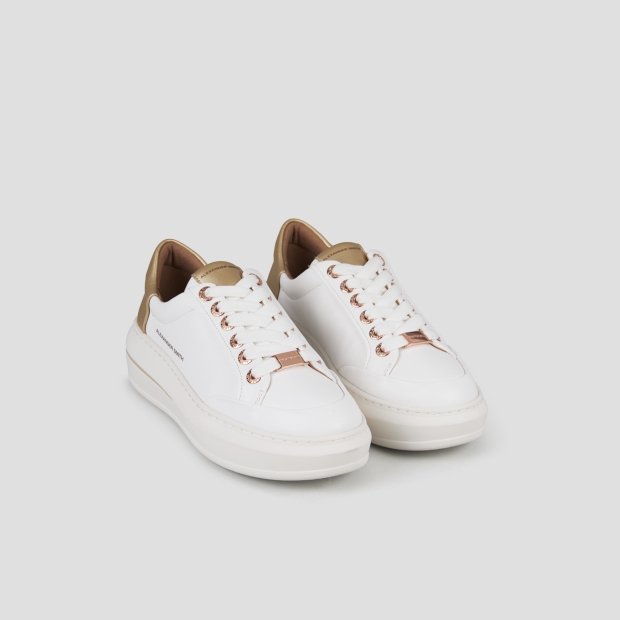 Sneakers Alexander Smith lancaster woman in white leather and gold laminated back - 4