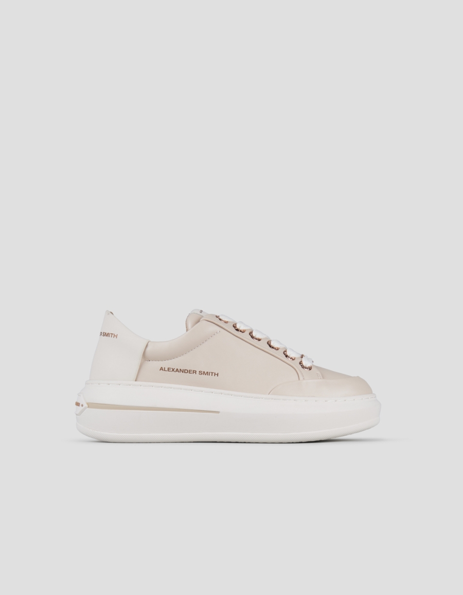 Sneakers Alexander Smith lancaster woman in rose leather and white back - 1