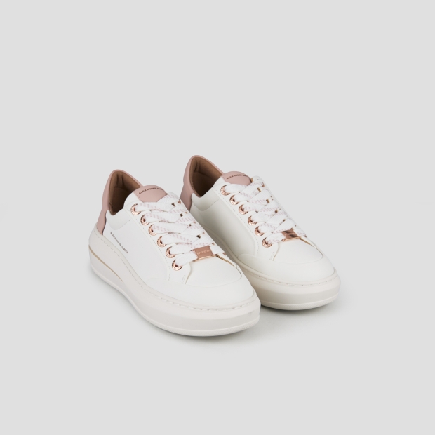 Sneakers Alexander Smith lancaster woman in white leather and rose back - 4