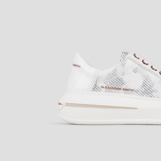 Sneakers Alexander Smith lancaster woman in white leather with laminated inserts - 3