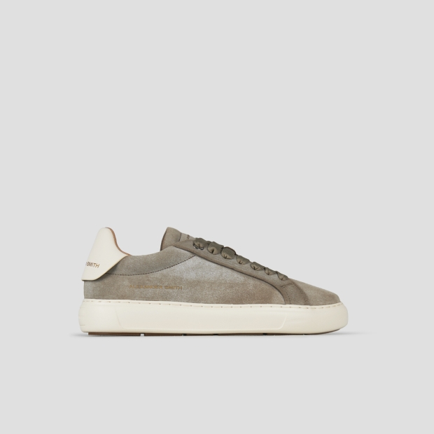 Sneakers Alexander Smith soho man in military green suede and white leather back - 1