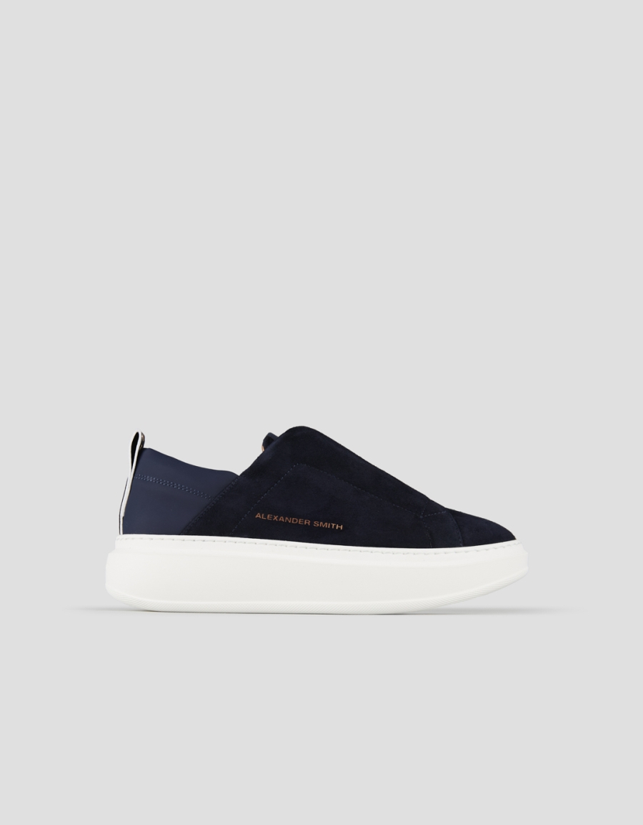 Sneakers Alexander Smith wembley slip-on woman in blue suede - 1