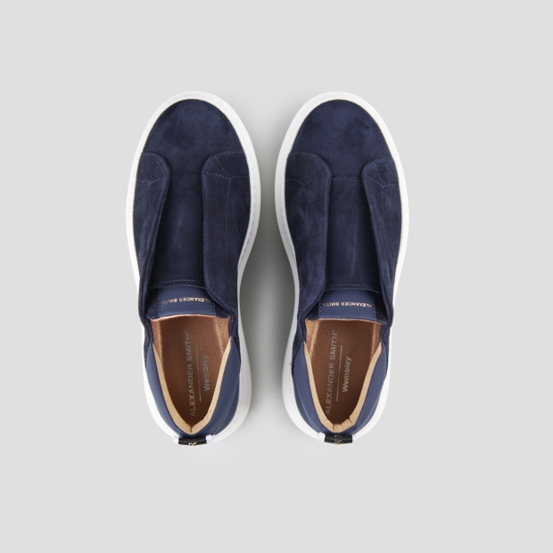 Sneakers Alexander Smith wembley slip-on woman in blue suede - 6