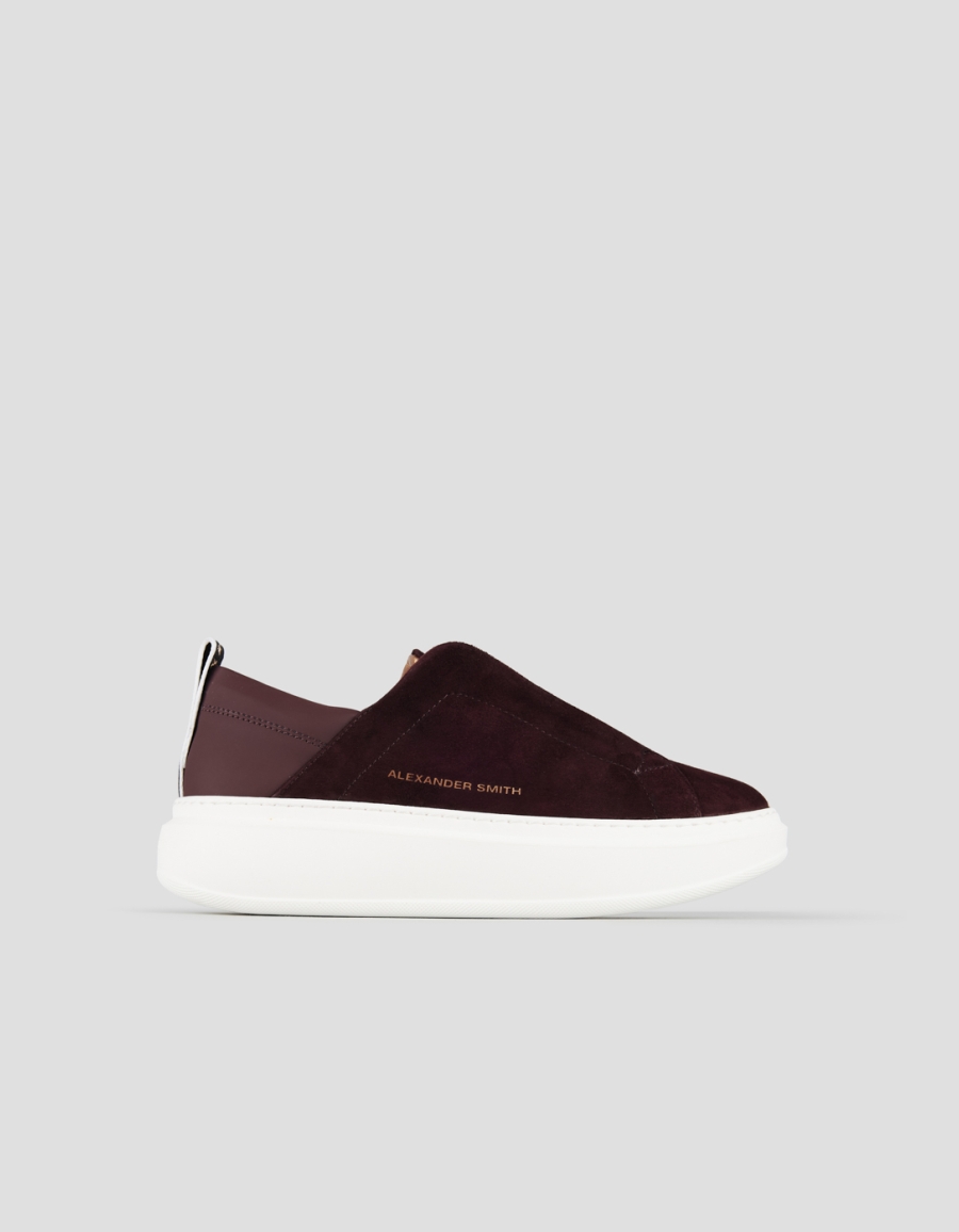 Sneakers Alexander Smith wembley slip-on woman in burgundy suede - 1
