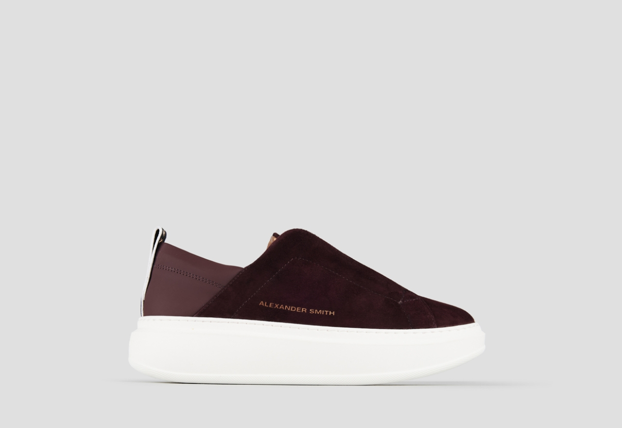 Sneakers Alexander Smith wembley slip-on woman in burgundy suede - 1