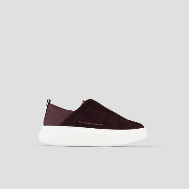 Sneakers Alexander Smith wembley slip-on woman in burgundy suede - 1