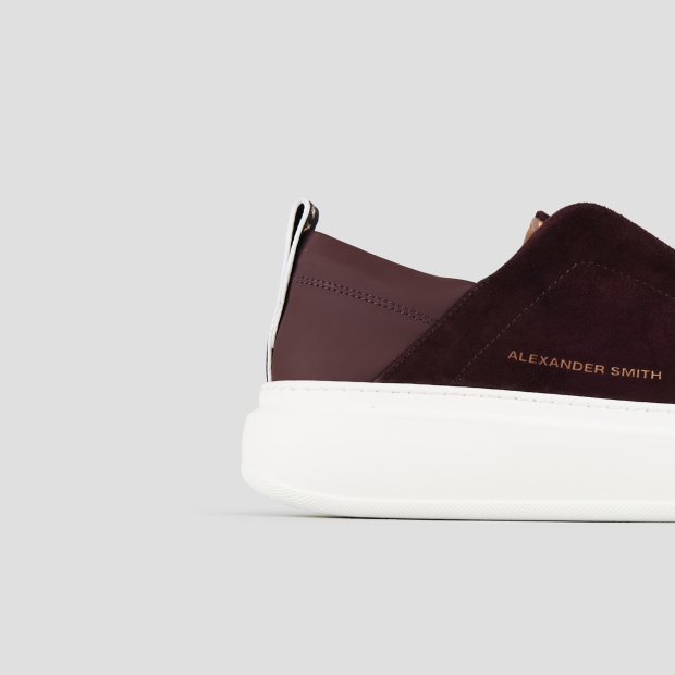 Sneakers Alexander Smith wembley slip-on woman in burgundy suede - 3