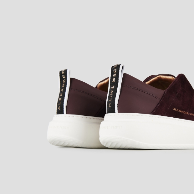 Sneakers Alexander Smith wembley slip-on woman in burgundy suede - 5