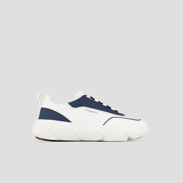 Sneakers Alexander Smith eclipse man in white leather with blue inserts - 1
