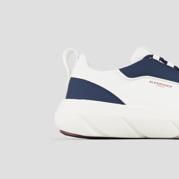 Sneakers Alexander Smith eclipse man in white leather with blue inserts - 3