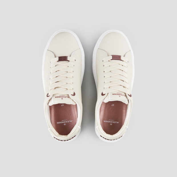 Sneakers Alexander Smith london woman in cream tumbled leather - 6