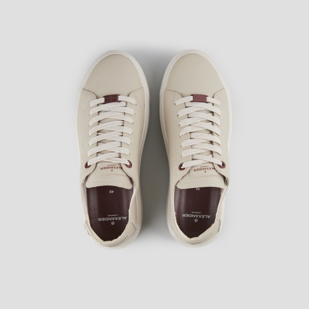 Sneakers Alexander Smith london man deconstructed in ivory tumbled leather and sole - 6