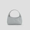 Chloe Small shoulder bag in azure woven leather