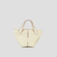 Lauren Small handbag with shoulder strap in light yellow nylon