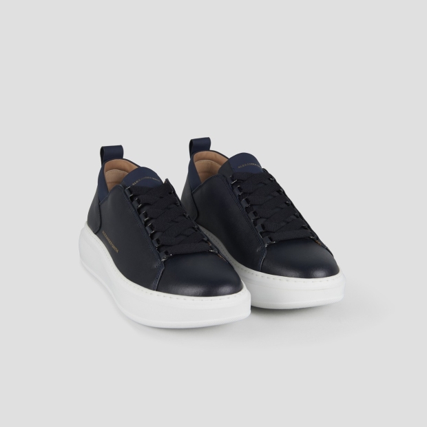 Sneakers Alexander Smith wembley uomo in morbida pelle blu - 3