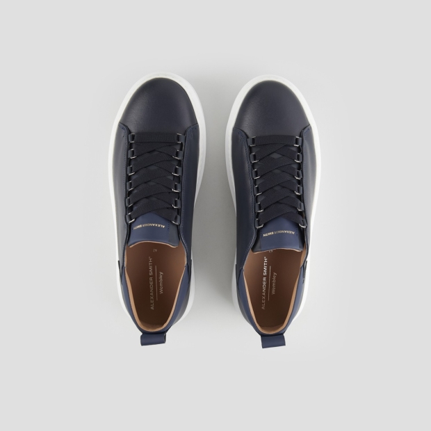 Sneakers Alexander Smith wembley uomo in morbida pelle blu - 5