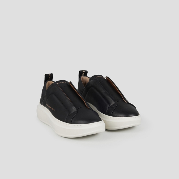 Sneakers Alexander Smith wembley slip-on donna in pelle nera - 3