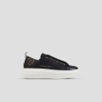 Wembley Donna in pelle nera e strass sul tallone