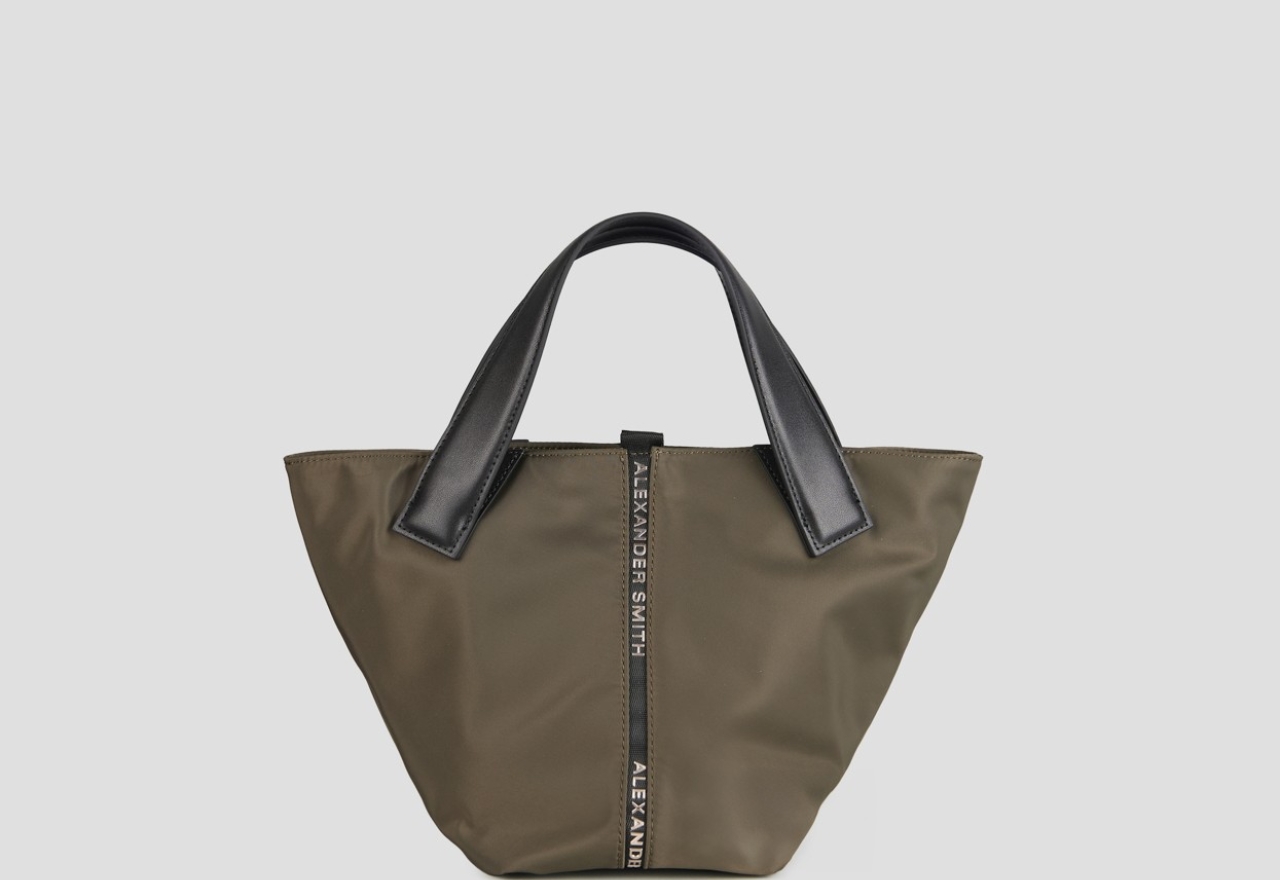 Sneakers Alexander Smith lauren small borsa a mano con tracolla in nylon verde militare - 1