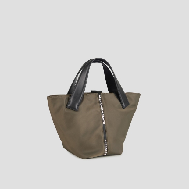 Sneakers Alexander Smith lauren small borsa a mano con tracolla in nylon verde militare - 3
