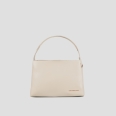 Cindy borsa a spalla con tracolla in pelle bottalata beige