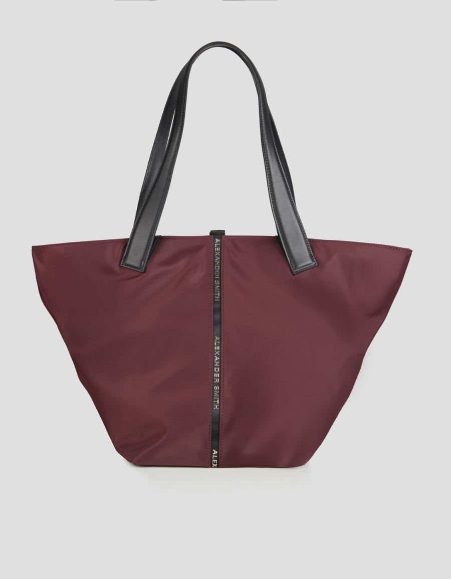 Sneakers Alexander Smith lauren large borsa a spalla in nylon bordeaux - 1